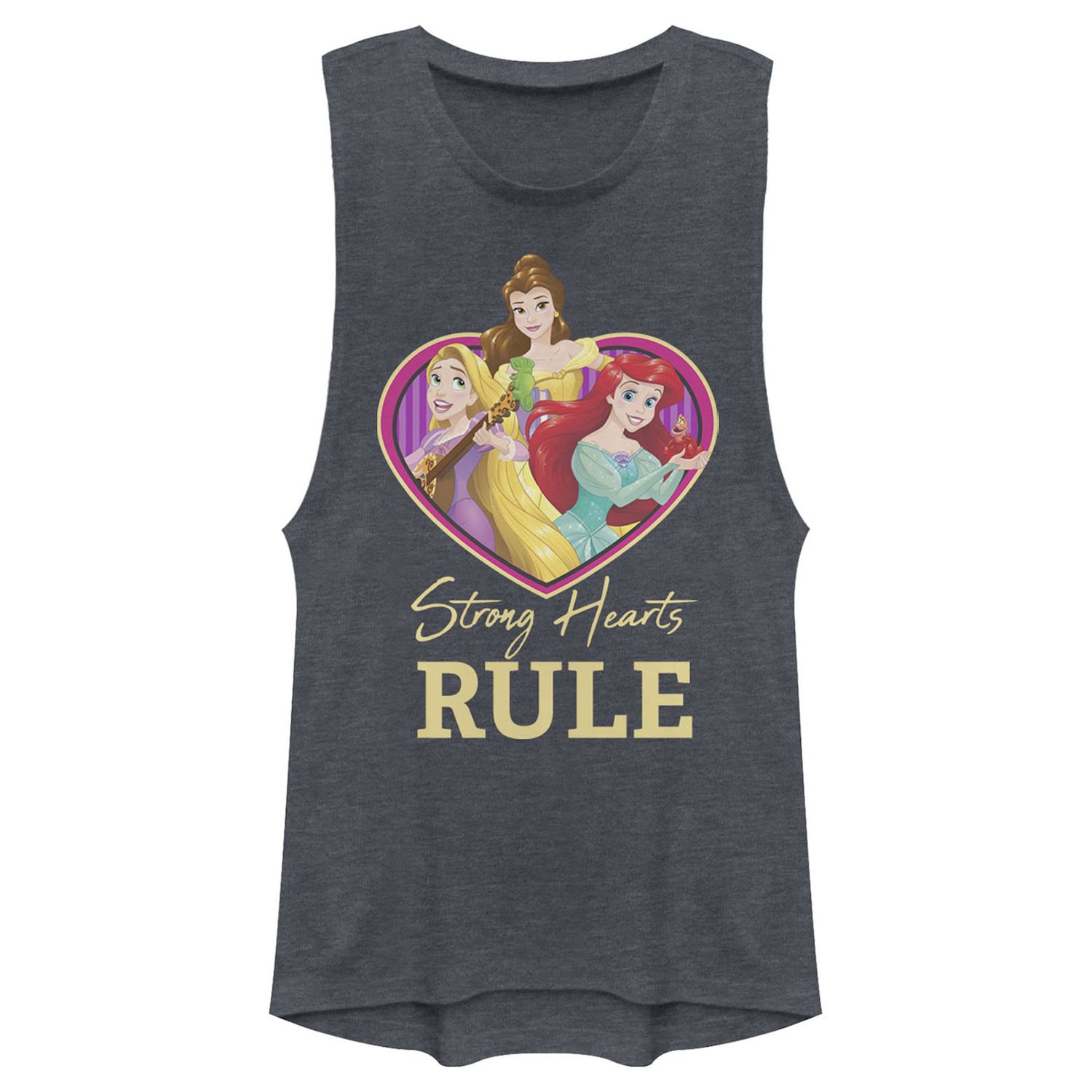 

Майка с мускулами Strong Hearts Rule для юниоров Disney Princess Trio Licensed Character