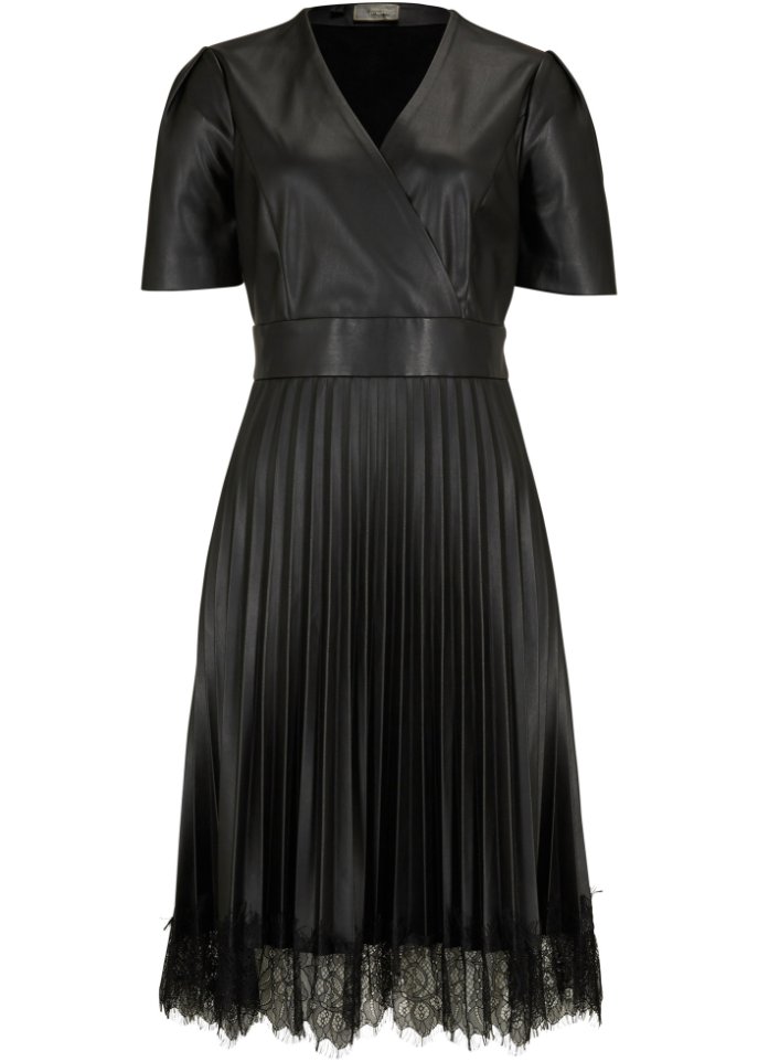 цена Платье из искусственной кожи с кружевом Bpc Selection Premium, черный