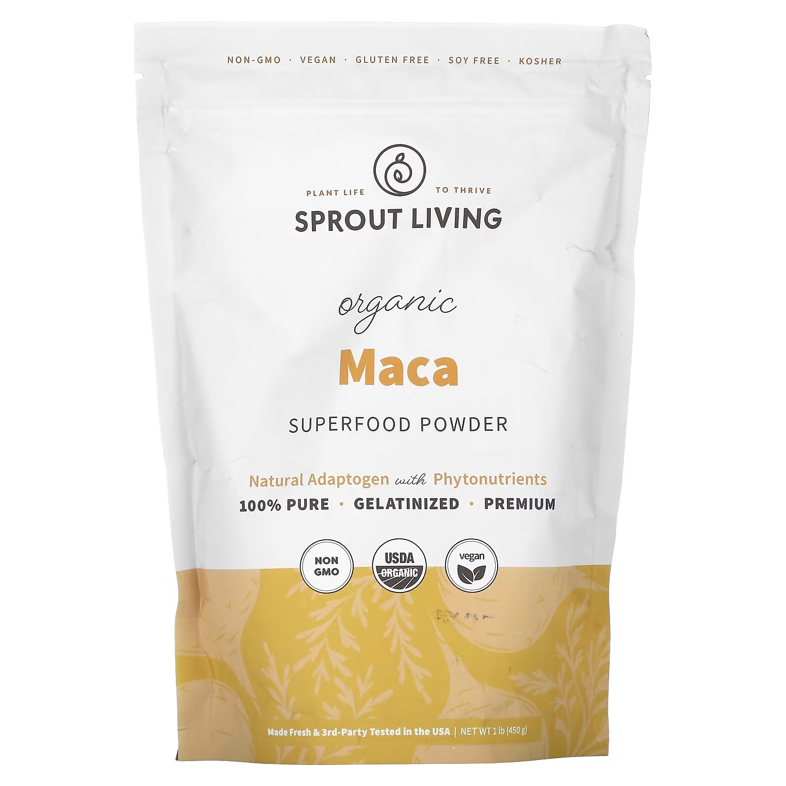 Суперпищевой порошок Sprout Living Maca, 450 г sprout living epic protein ваниль и лукума 455 г 1 фунт