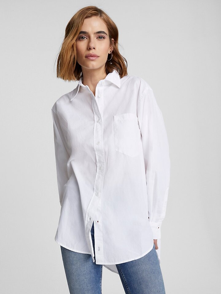 

Однотонная рубашка оверсайз Tommy Hilfiger