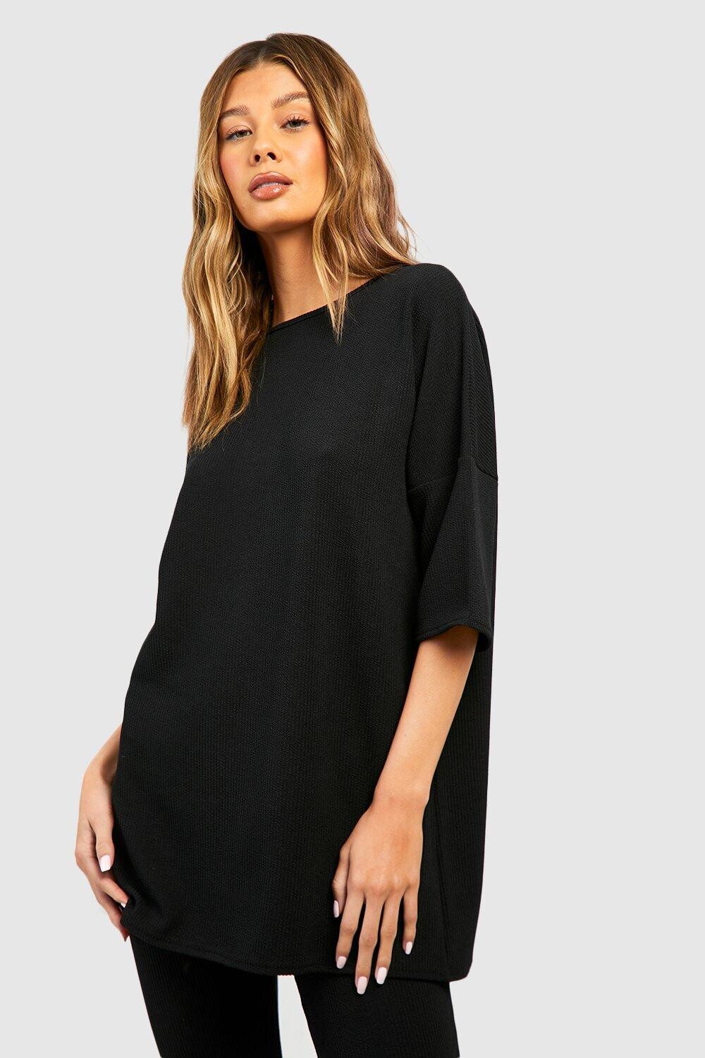 

Футболка lounge оверсайз Boohoo, черный