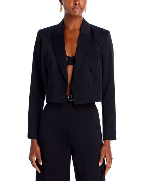 Укороченный пиджак Lucy Paris, цвет Black цена и фото