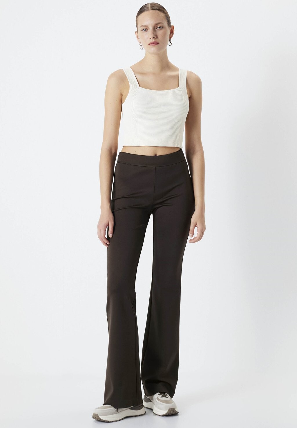 

Брюки из ткани FLARE FIT Ipekyol, цвет d khaki