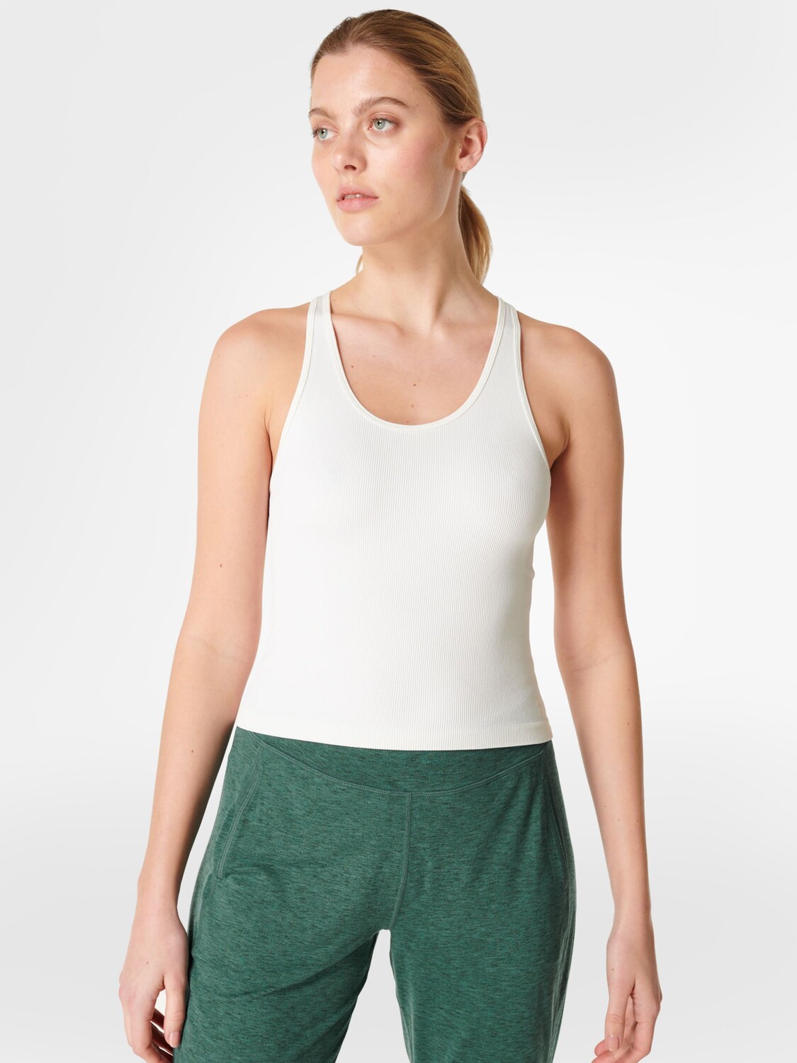 

Бесшовная майка Sweaty Betty Spring, цвет Lily White Marl
