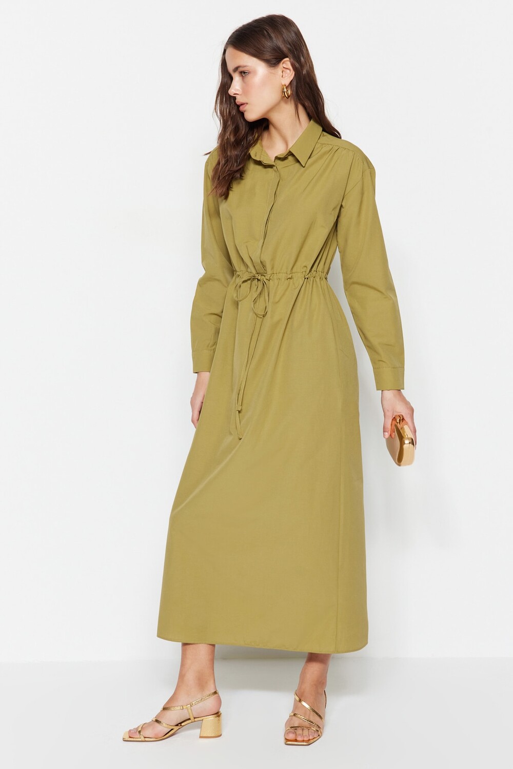 

Платье - Зеленое - Базовое Trendyol Modest, зеленый