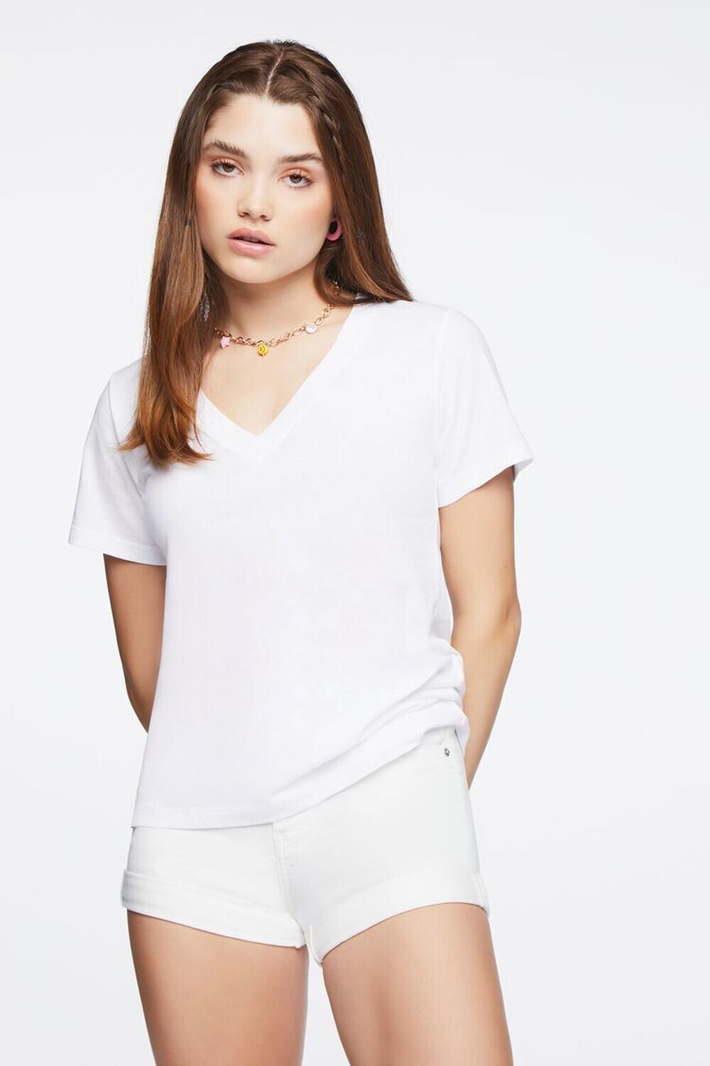 

Базовая футболка из органического хлопка Forever 21, белый