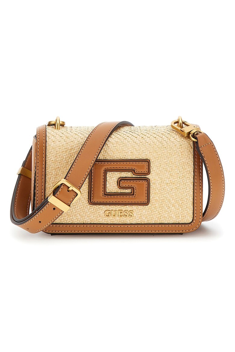 

Статусная сумка с плетеным узором Guess, коричневый