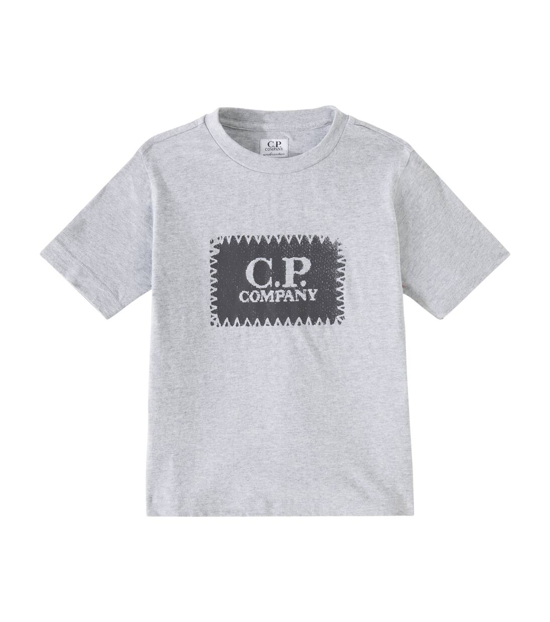 

Футболка из хлопкового джерси с логотипом C.P. Company Kids, цвет grigio ch.m/grisette