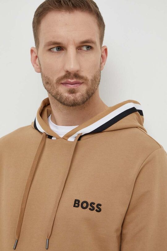 

Хлопковая толстовка для отдыха Boss, бежевый
