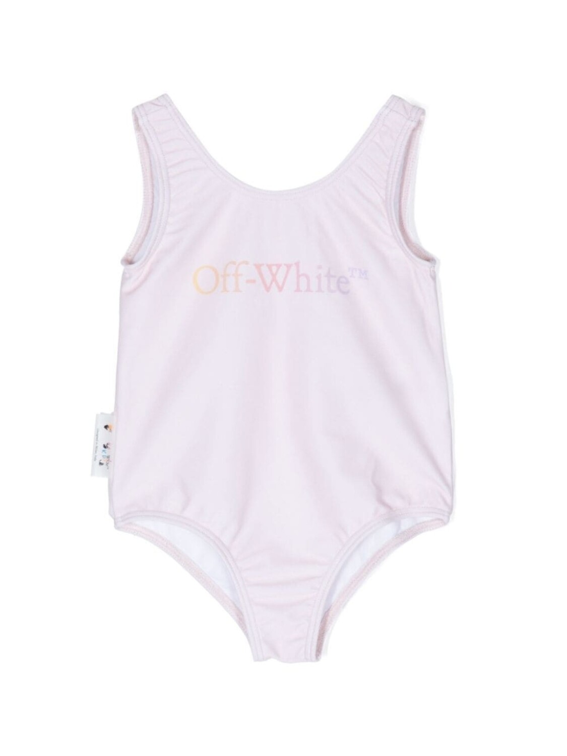 

Off-White Kids купальник с логотипом, розовый