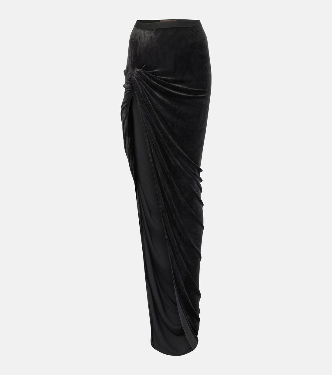 

Юбка макси из бархата Lilies Twist Edfu Rick Owens, черный