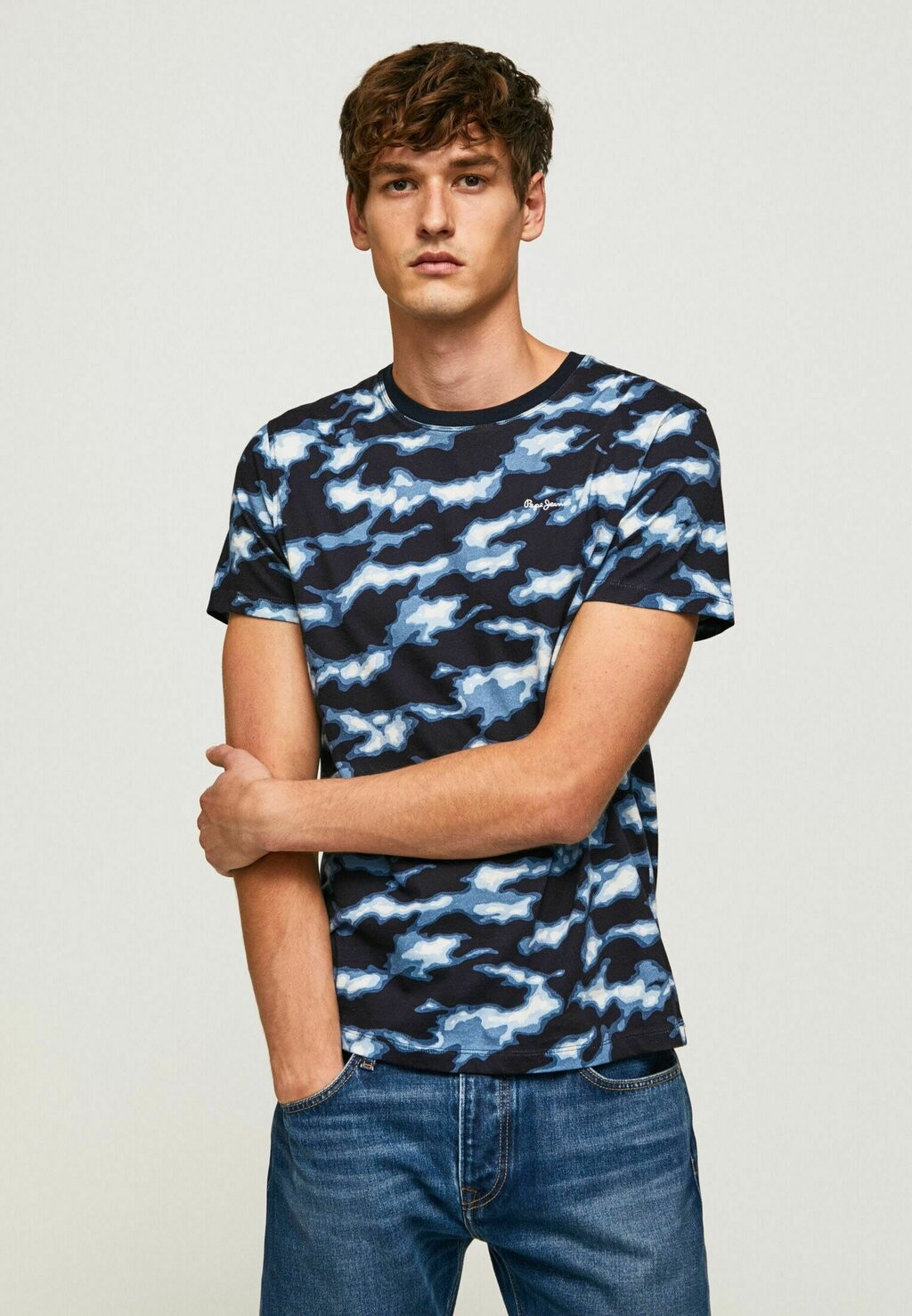 

Футболка с принтом Pepe Jeans, синий