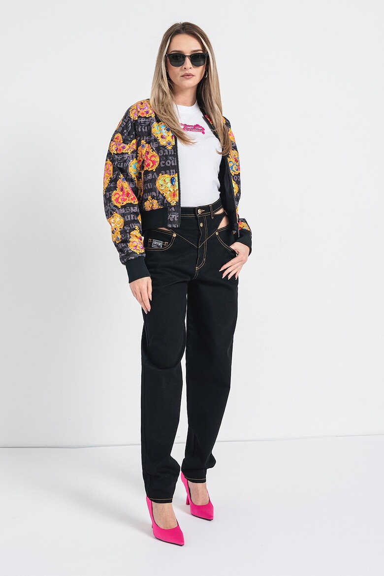 

Двусторонняя куртка на молнии и принте Versace Jeans Couture, черный