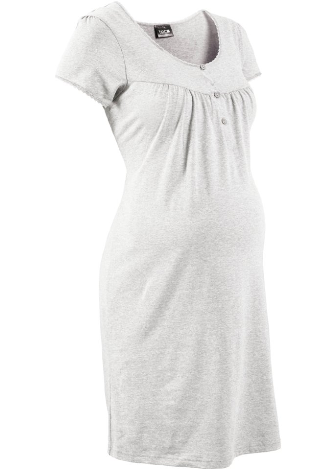 цена Ночная рубашка для кормящих мам из натурального хлопка bpc bonprix collection, серый