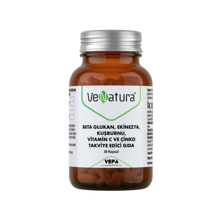 Venatura Beta Glucan, эхинацея, шиповник, витамин C и цинк, 30 капсул