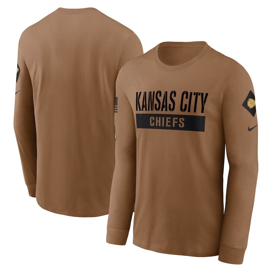 

Футболка с длинным рукавом Nike Kansas City Chiefs, коричневый