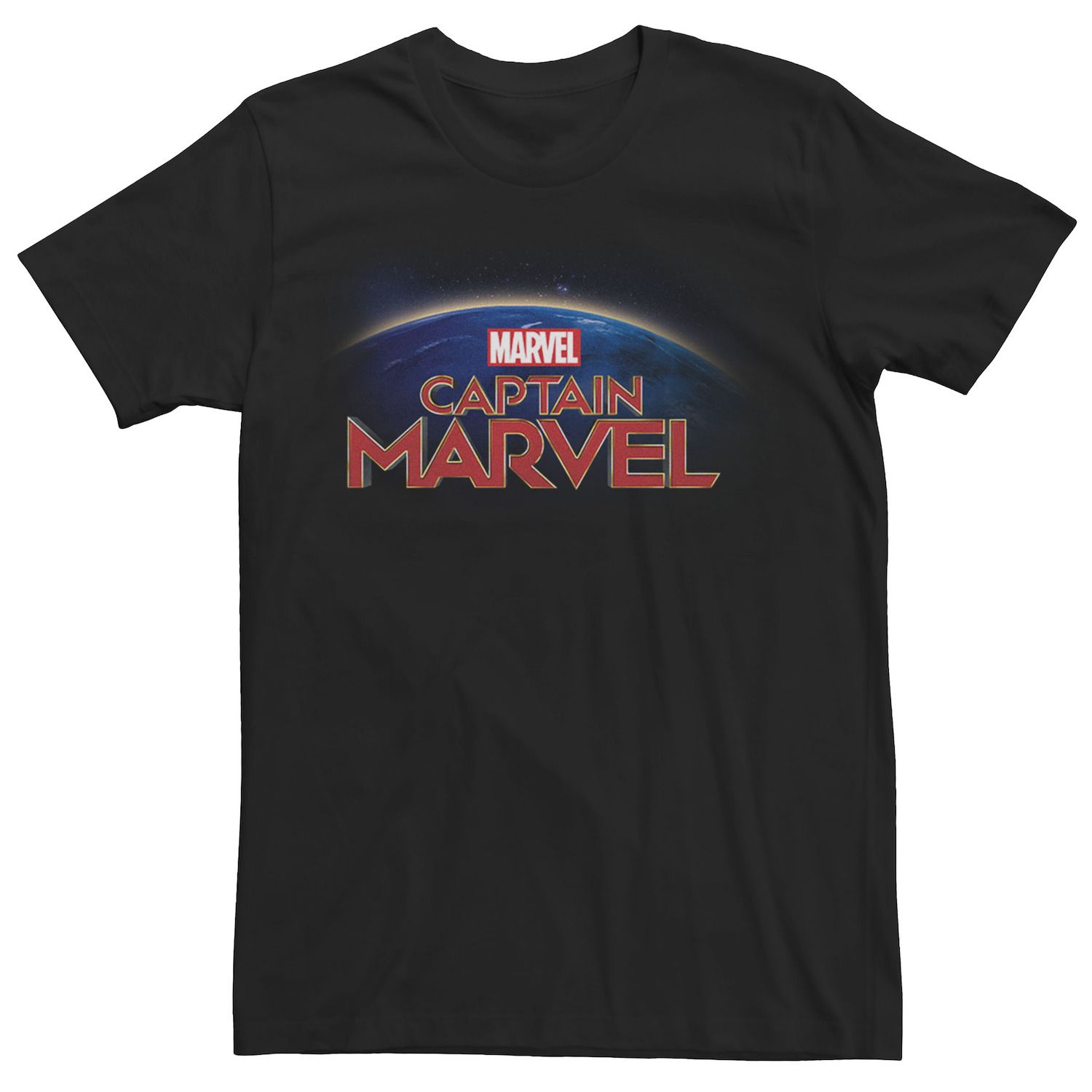 Мужская футболка с логотипом Captain Movie Over Earth и графическим рисунком Marvel мужская футболка с рваным винтажным круглым логотипом marvel captain marvel и графическим рисунком