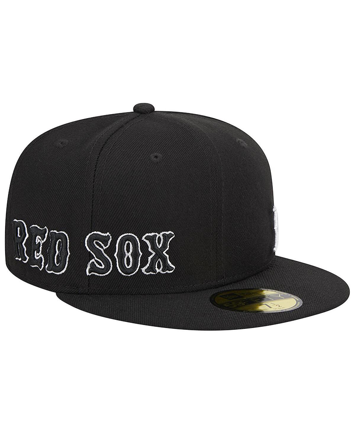 

Мужская черная футболка Boston Red Sox 59FIFTY с приталенной кепкой New Era, Черный