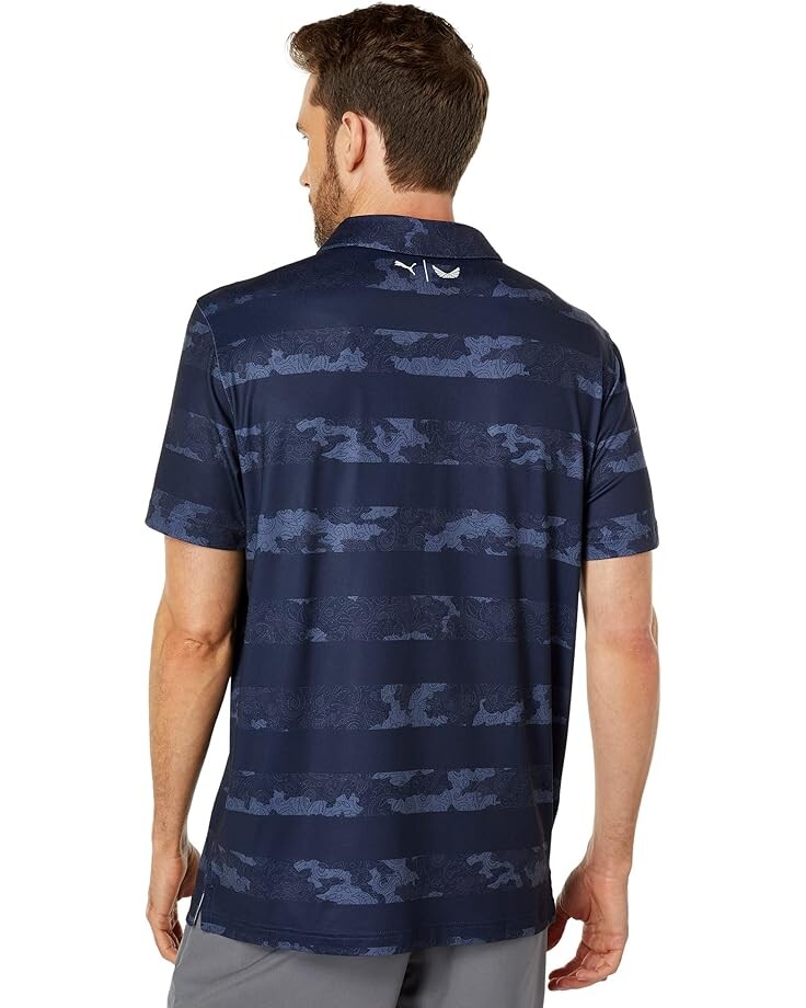 

Поло Puma Volition Bandana Stripe Polo, цвет Navy Blazer