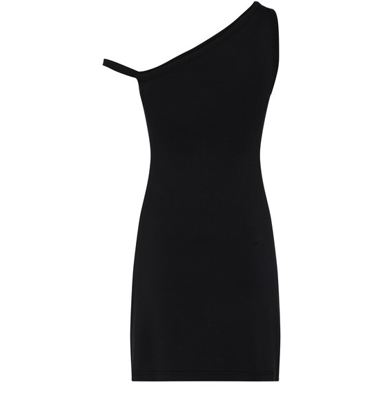 

Неровное платье с одним рукавом Courreges, черный