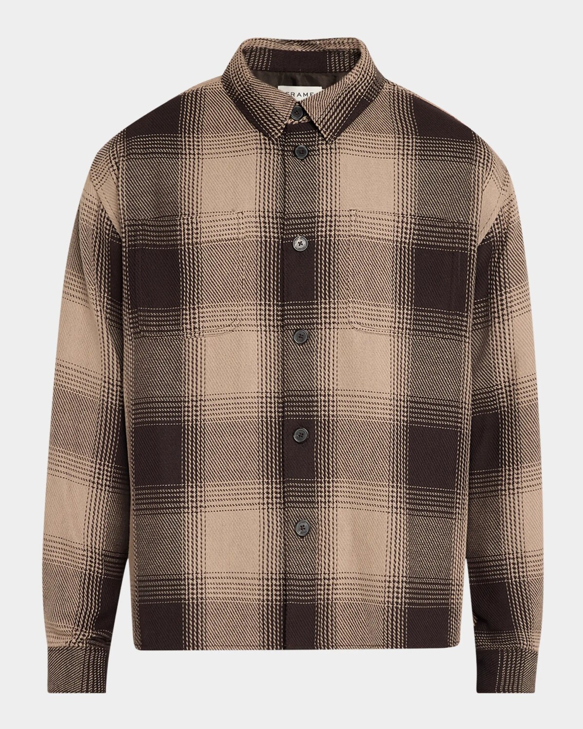 

Мужская верхняя рубашка в массивную клетку Frame, цвет Brown Plaid