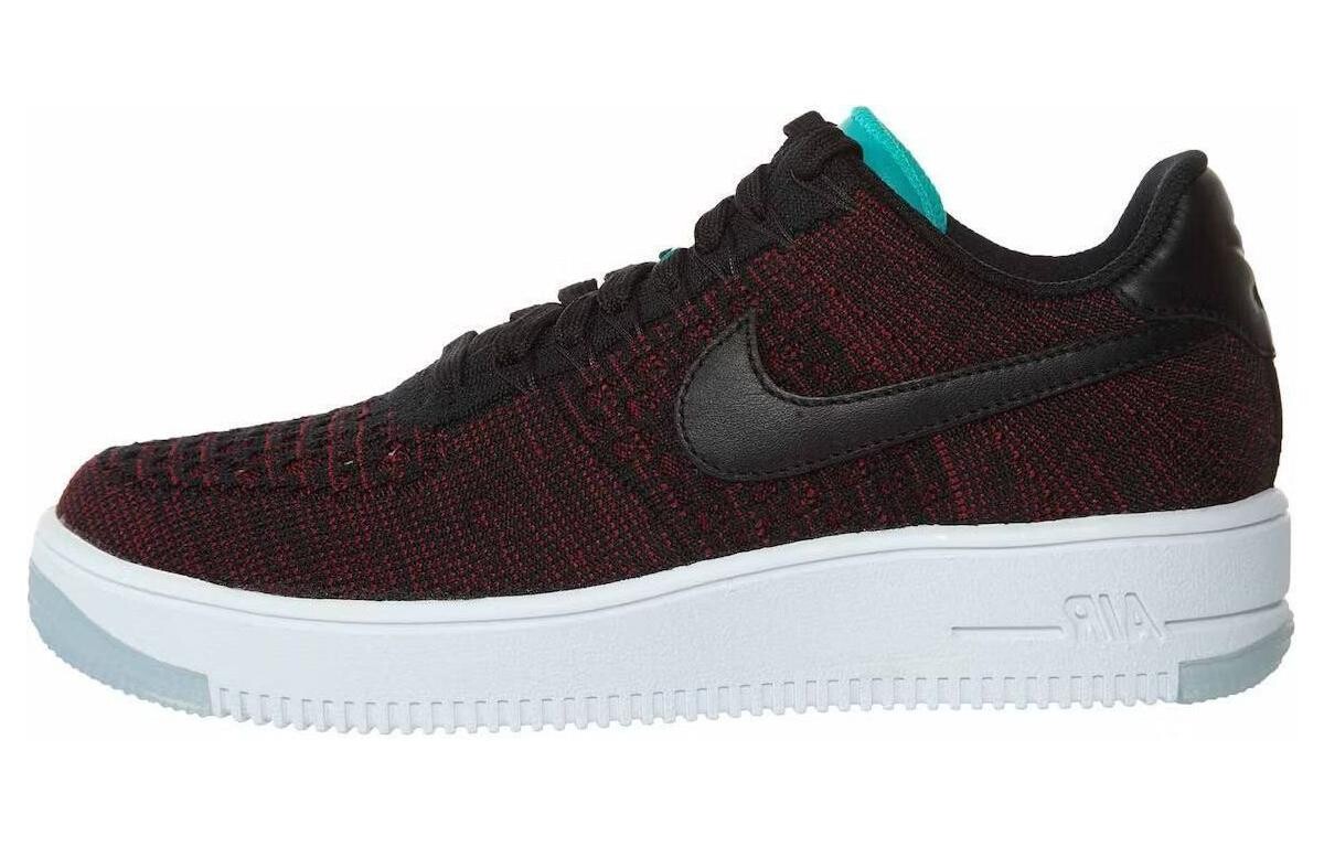 

Кроссовки Nike Af1 Flyknit Low Black Black Team Red Women's, черный/красный