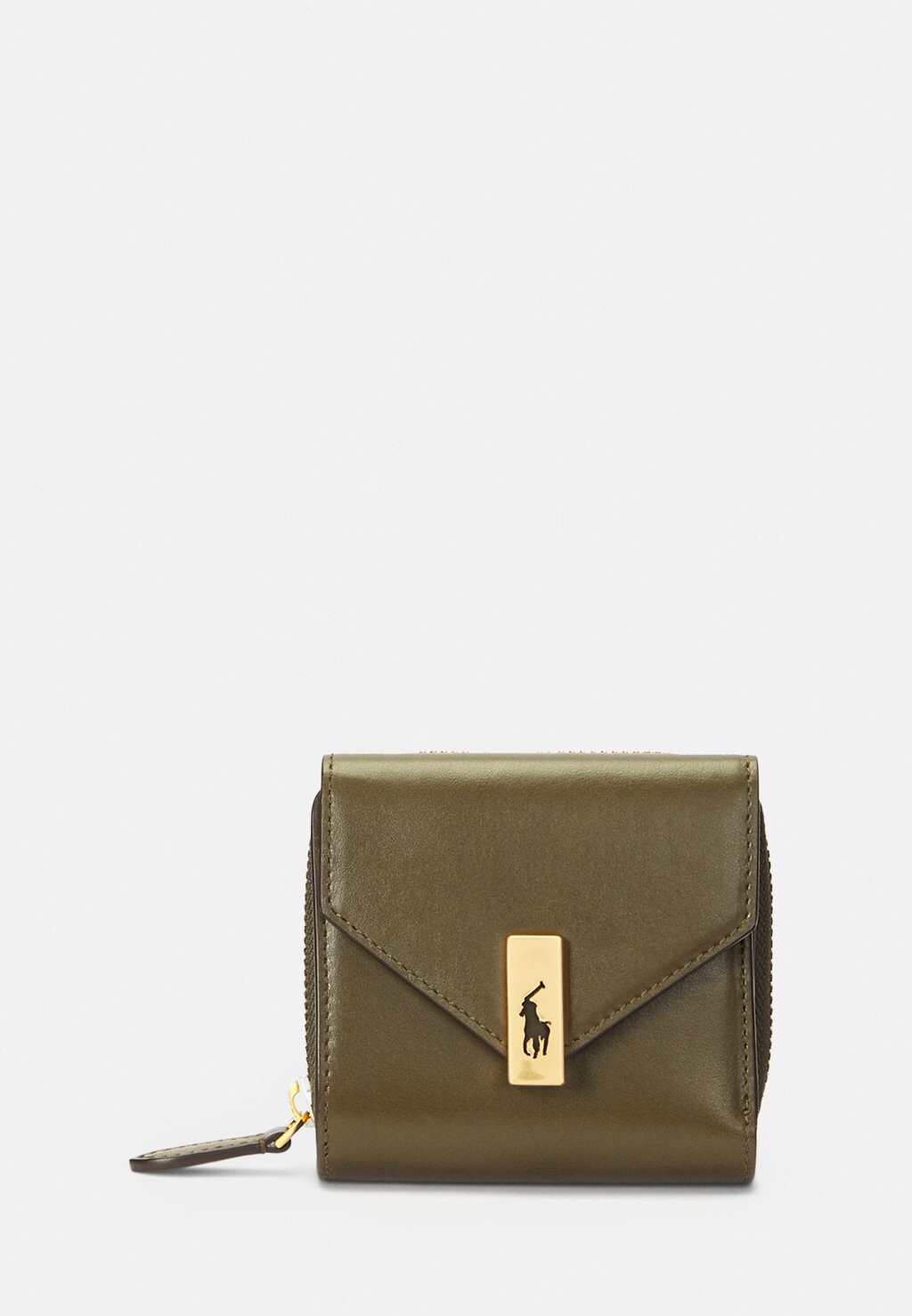 

Кошелек Compact Wallet Small Polo Ralph Lauren, цвет hunting olive