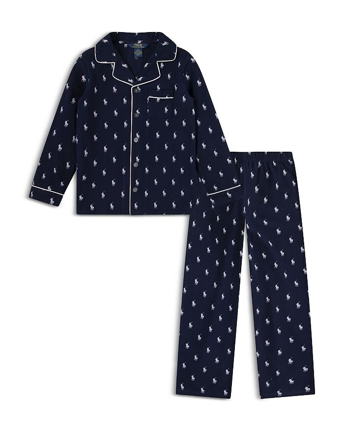 

Комплект из тканого пальто и брюк с длинными рукавами для мальчиков Polo Ralph Lauren — Big Kid, синий