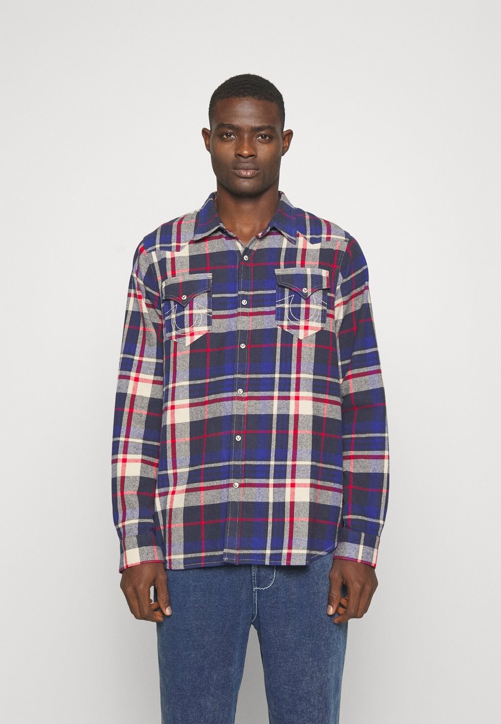 

Рубашка True Religion, цвет blue/red