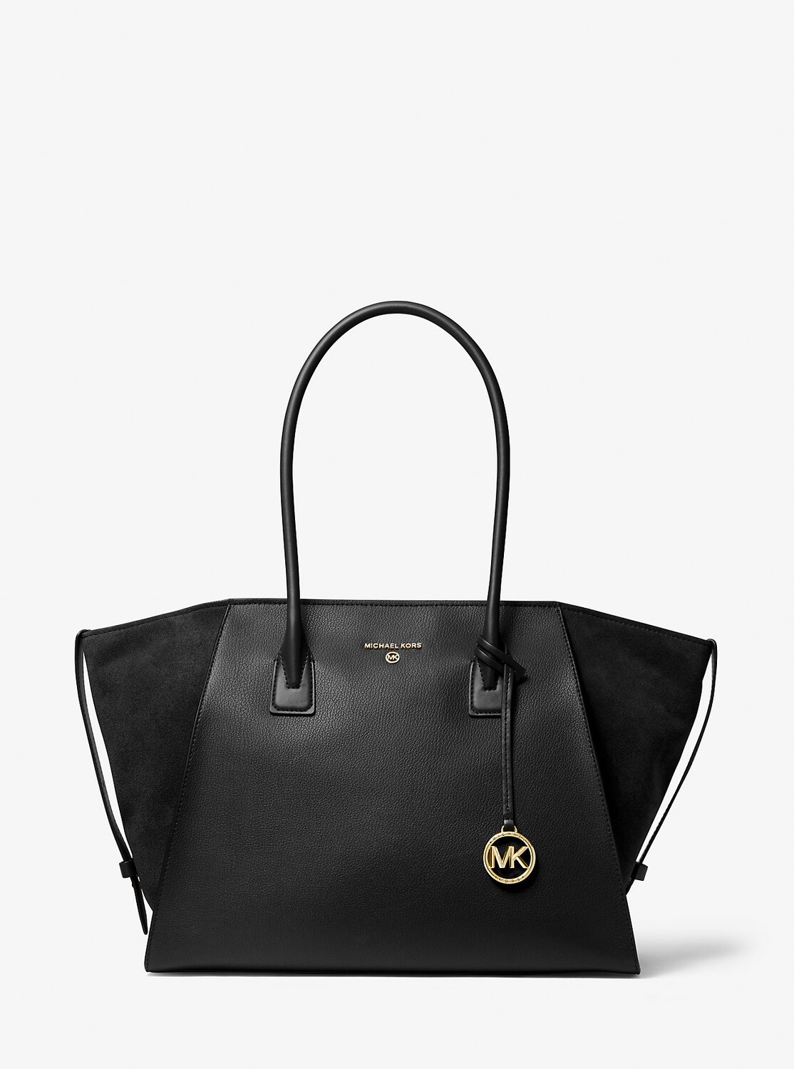 

Очень большая кожаная большая сумка Avril с молнией сверху Michael Kors, черный