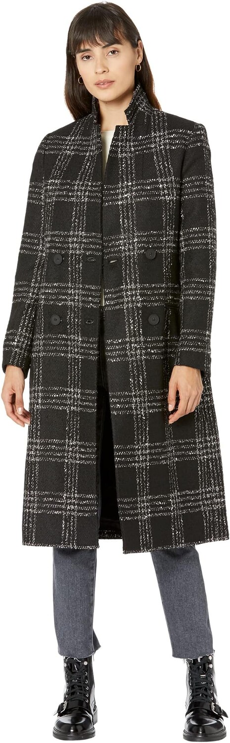 

Пальто в клетку Bexa AllSaints, цвет Black/White