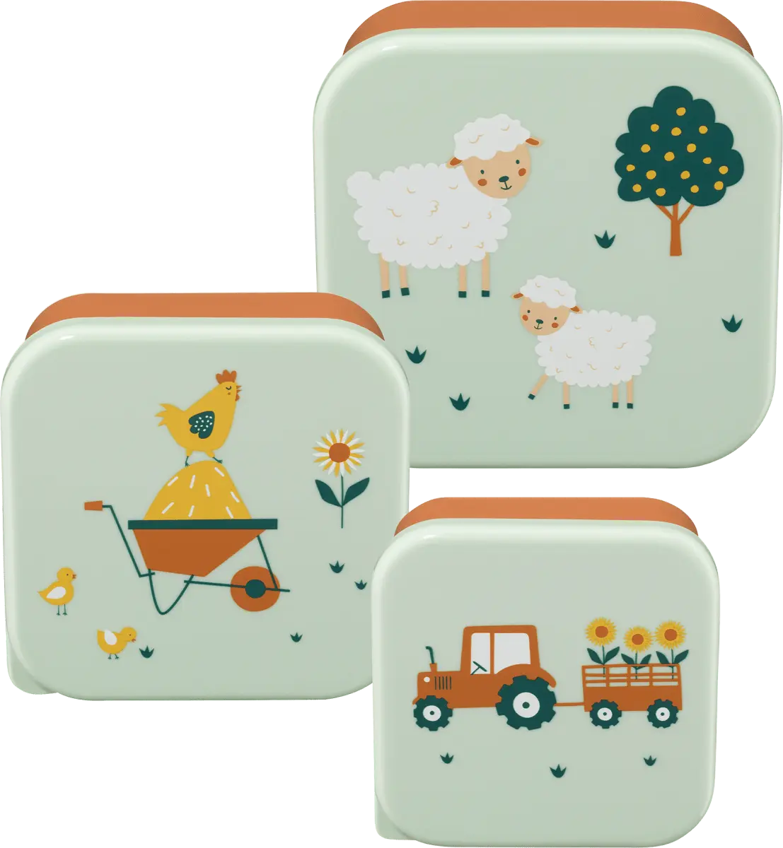 

Коробочки для снеков зеленые 3 детали 1 шт. babylove