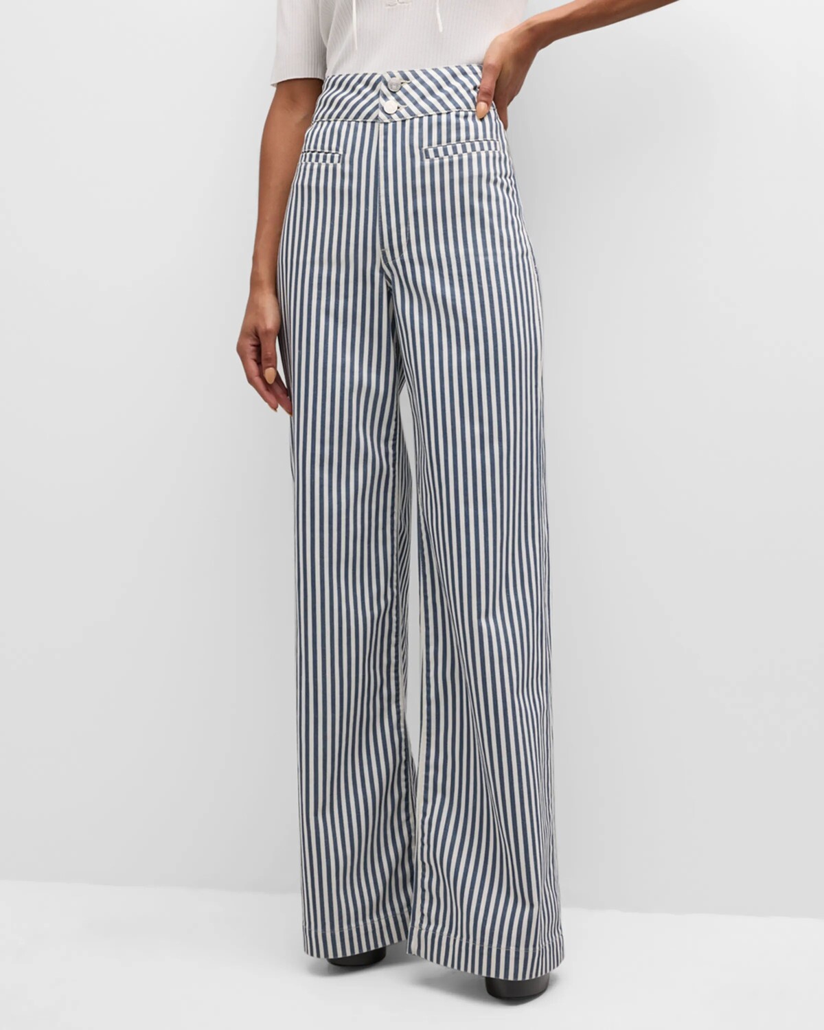 

Узкие брюки в полоску FRAME, цвет Seaport Stripe