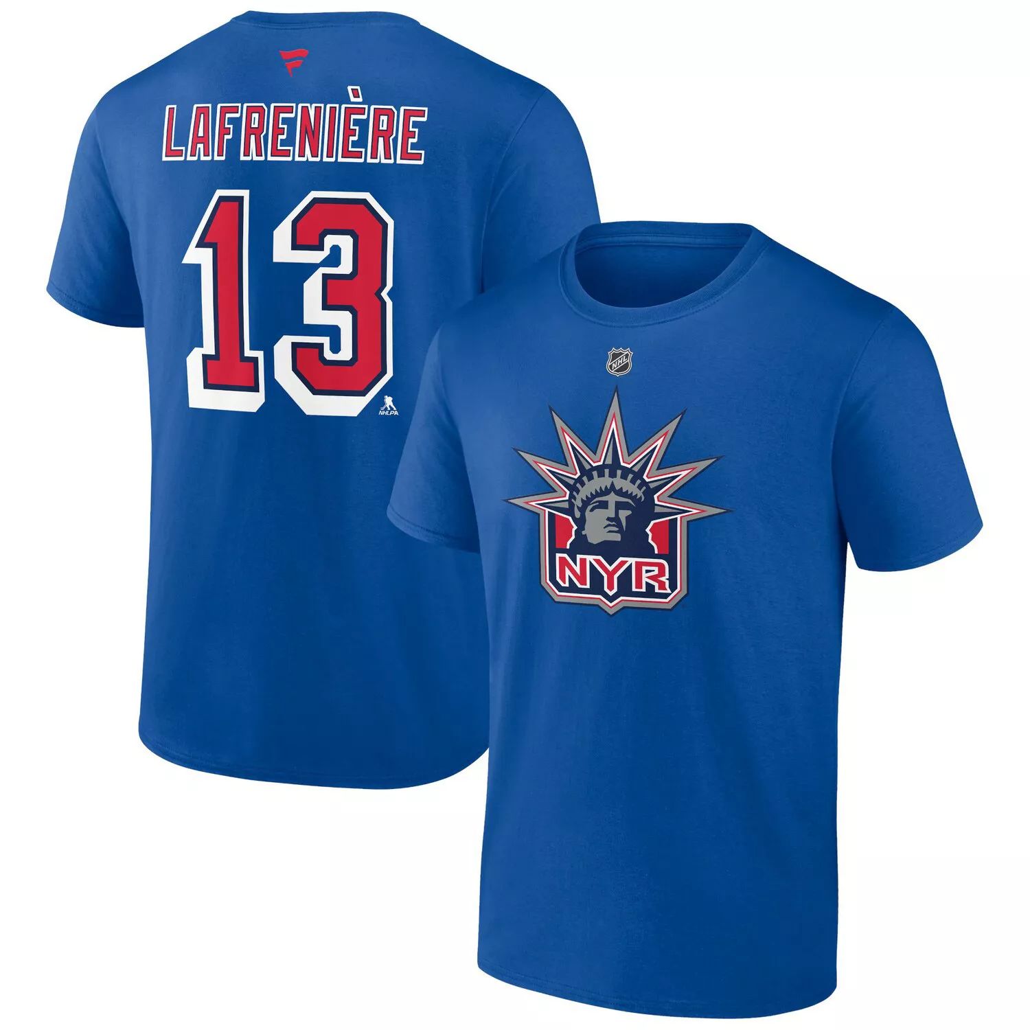 Мужская футболка с именем и номером Alexis Lafreniere Royal New York Rangers Special Edition 2.0 Fanatics