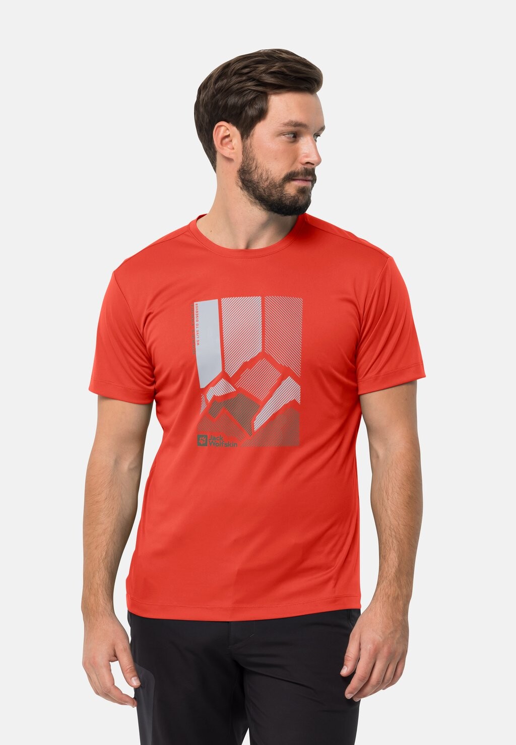 

Спортивная футболка PEAK GRAPHIC T M Jack Wolfskin, цвет strong red