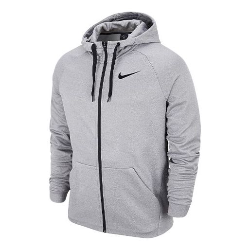 цена Куртка Nike Therma Zipper Cardigan Casual Sports Hooded Jacket Gray, серый
