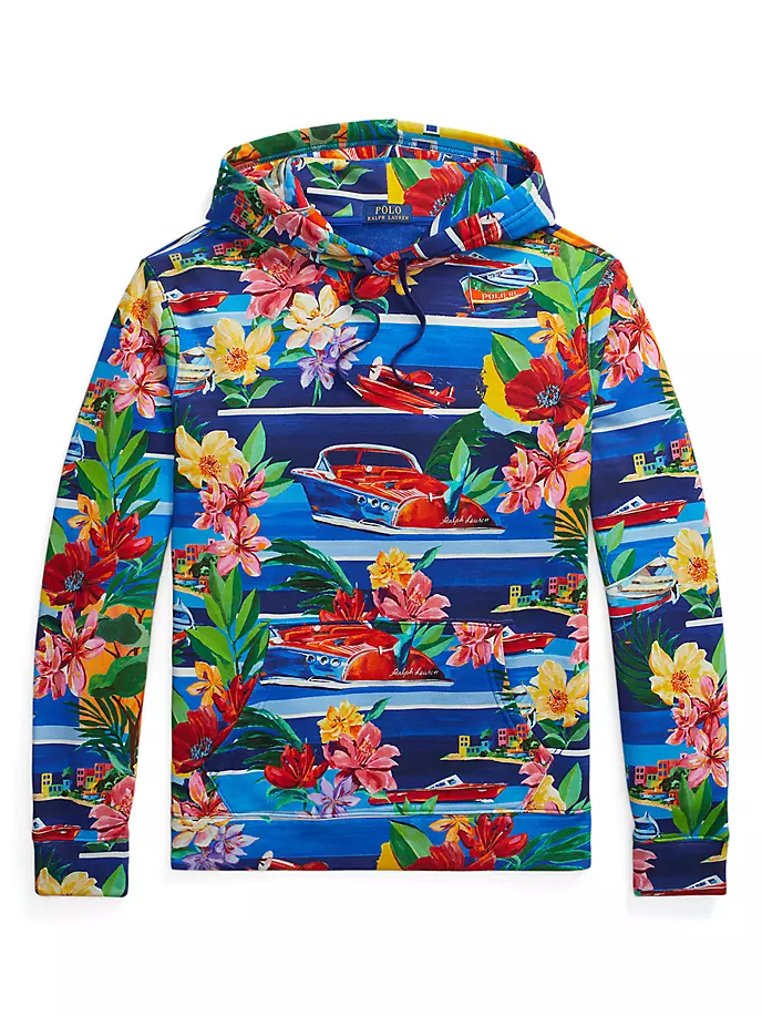 

Толстовка из флиса с графическим рисунком Polo Ralph Lauren, синий