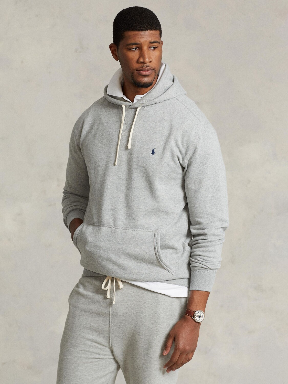 

Толстовка Polo Big & Tall из хлопкового флиса Ralph Lauren, андовер хизер