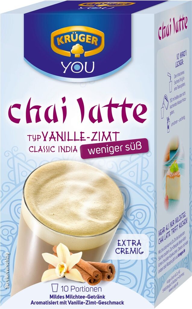 

Krüger You Chai Latte Type Vanilla-Cinnamon Classic India менее сладкий экстра сливочный | 10 порций Krüger Family