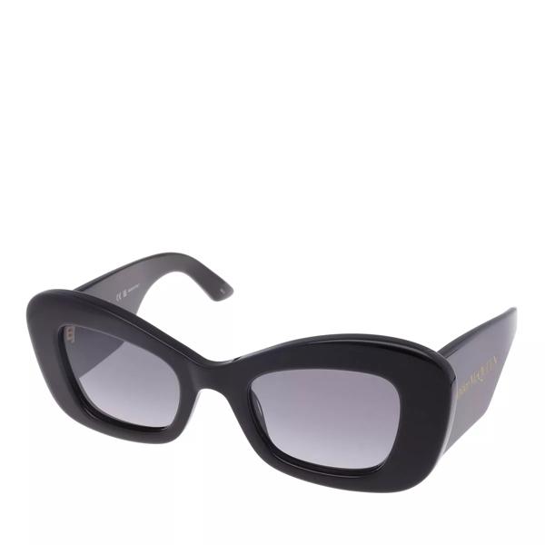 Солнцезащитные очки am0434s black-black-grey Alexander Mcqueen, черный