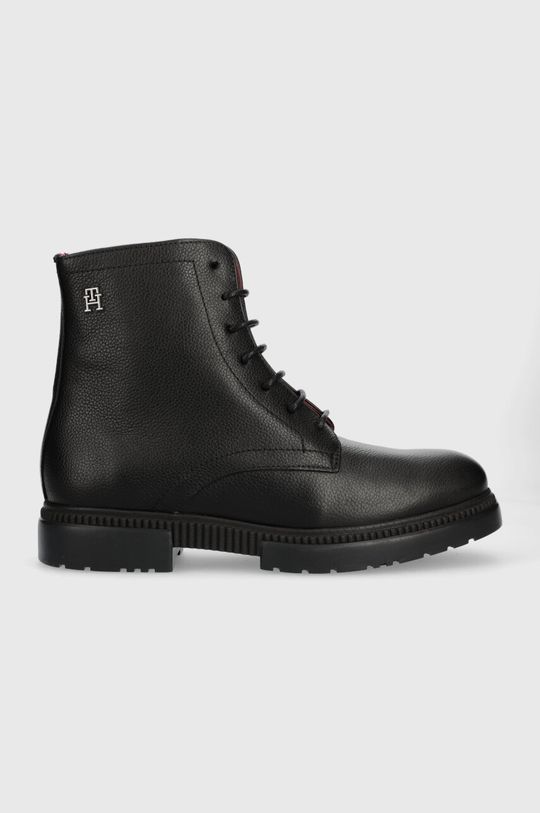 ботинки tommy hilfiger cleated boot черный Кожаные туфли COMFORT CLEATED THERMO LTH BOOT Tommy Hilfiger, черный
