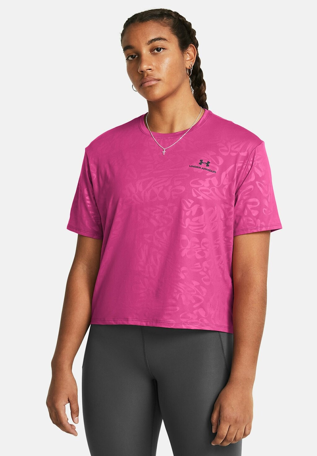 Спортивная футболка SHORT-SLEEVES VANISH ENERGY EMBOSS Under Armour, цвет astro pink сандалии under armour ignite select цвет astro pink astro pink phoenix fire