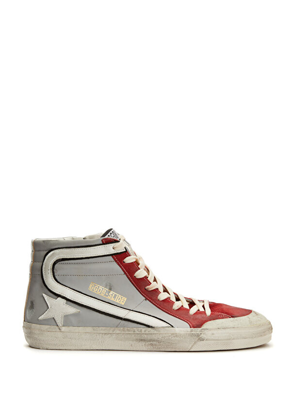 

Красно-бежевые мужские кожаные кроссовки slide slide Golden Goose
