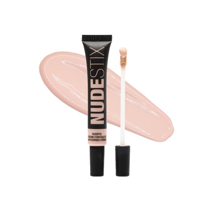 

Nudestix NudeFix Cream Concealer Легкая жидкость Натуральный финиш Макияж Увлажняющий Осветляющий корректор темных кругов под глазами Уменьшает покраснения и пятна Оттенок Nude 2 0,34 жидких унций 10 мл