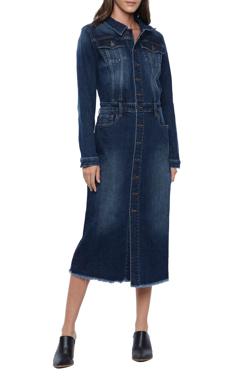 

Джинсовое платье из окрашенной ткани WASH LAB DENIM