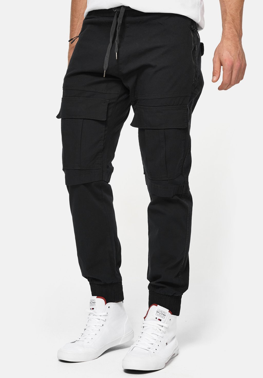 Брюки карго DENNIS INDICODE JEANS, цвет black брюки карго idbromfield indicode jeans цвет black
