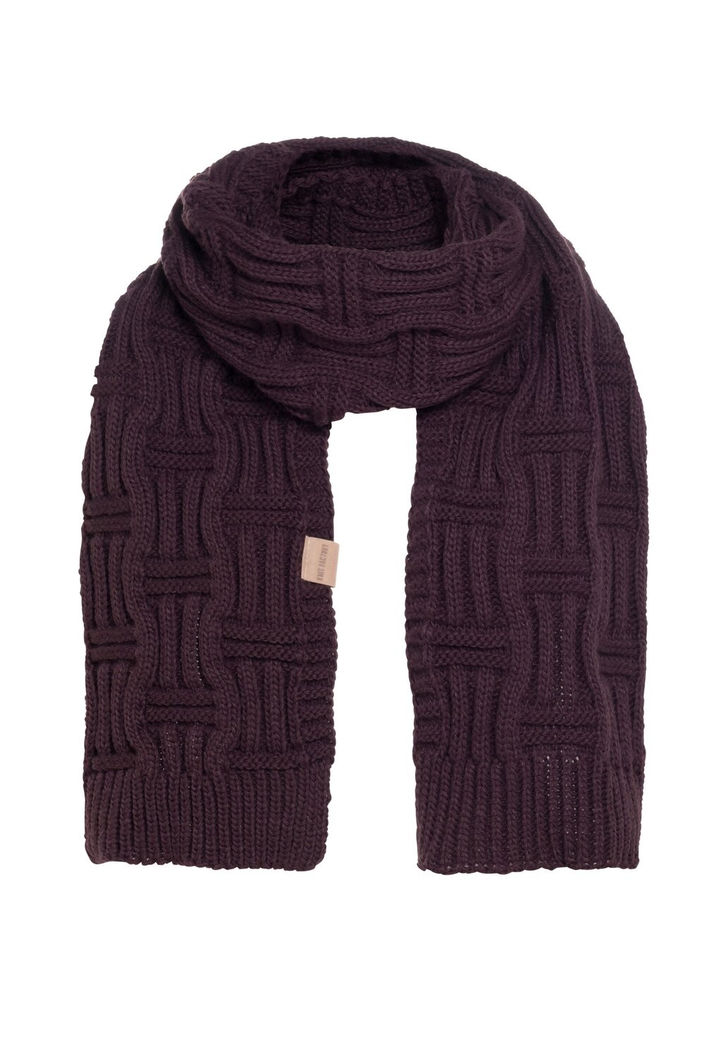 

Шарф BOBBY Knit Factory, цвет aubergine