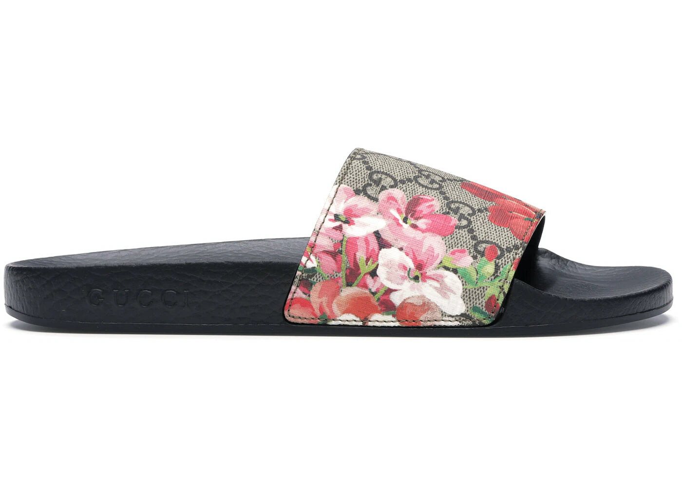 

Шлепанцы Gucci Bloom Supreme, черный/красный/бежевый
