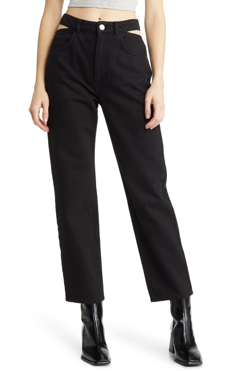 

Джинсы прямого кроя с вырезами Le High & Tight Waist FRAME