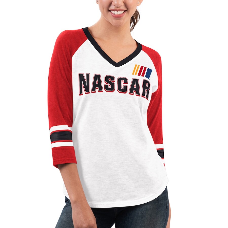 

Футболка с длинным рукавом G-III 4Her by Carl Banks Nascar Merchandise, белый